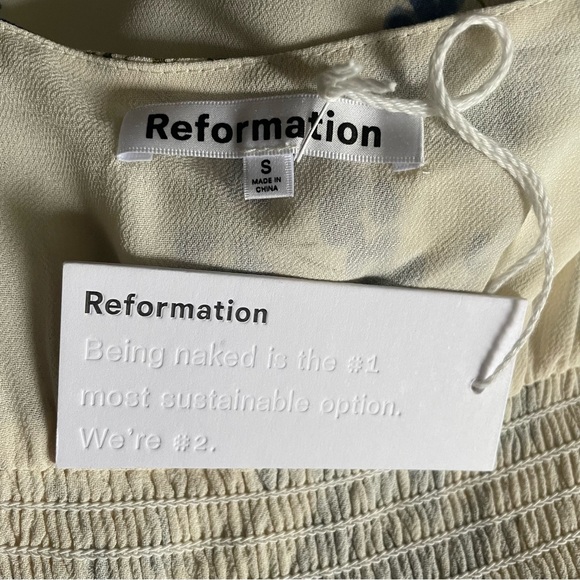 NWT Reformation Darby Sundress in Clarita Blue and White Floral Size Small - Picture 9 of 9